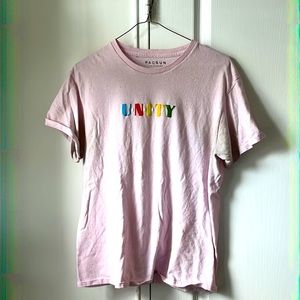Pacsun pink graphic tee shirt, size: medium